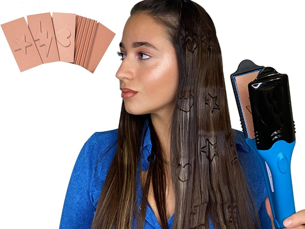 Plaukų tiesintuvo bangų bangolaidis šablonai temperatūros kontrolė keičiamos plokštės