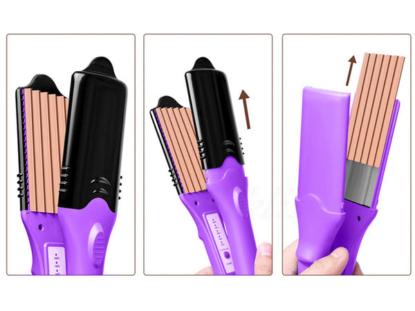 Plaukų tiesintuvo bangų bangolaidis šablonai temperatūros kontrolė keičiamos plokštės