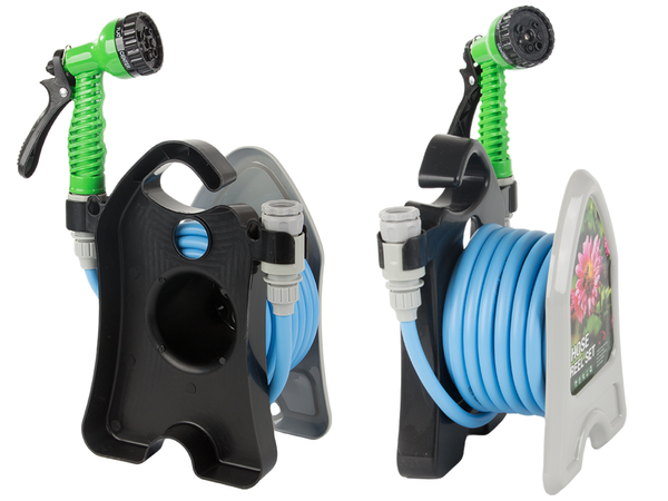 Sodo laistymo žarna ant stovo su suvyniotu purkštuvu 10 m, Mėlyna, Szín, Kék