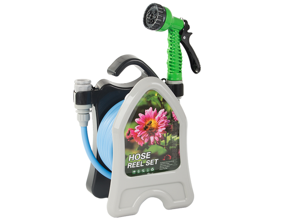 Sodo laistymo žarna ant stovo su suvyniotu purkštuvu 10 m, Mėlyna, Szín, Kék