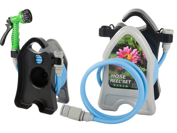 Sodo laistymo žarna ant stovo su suvyniotu purkštuvu 10 m, Mėlyna, Szín, Kék