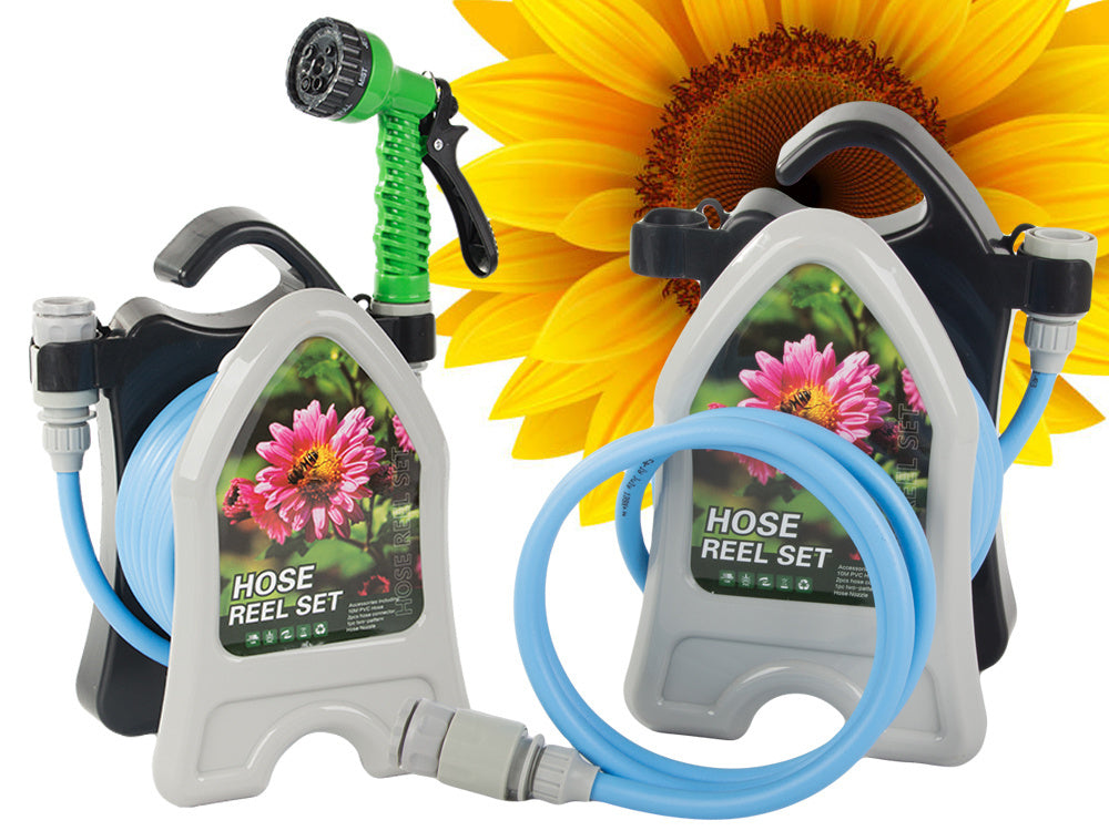 Sodo laistymo žarna ant stovo su suvyniotu purkštuvu 10 m, Mėlyna, Szín, Kék