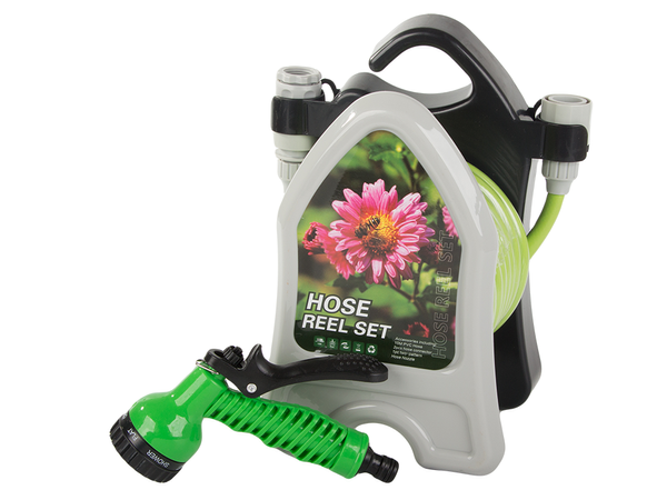 Sodo laistymo žarna ant stovo su suvyniotu purkštuvu 10 m, Žalia, Szín, Zöld