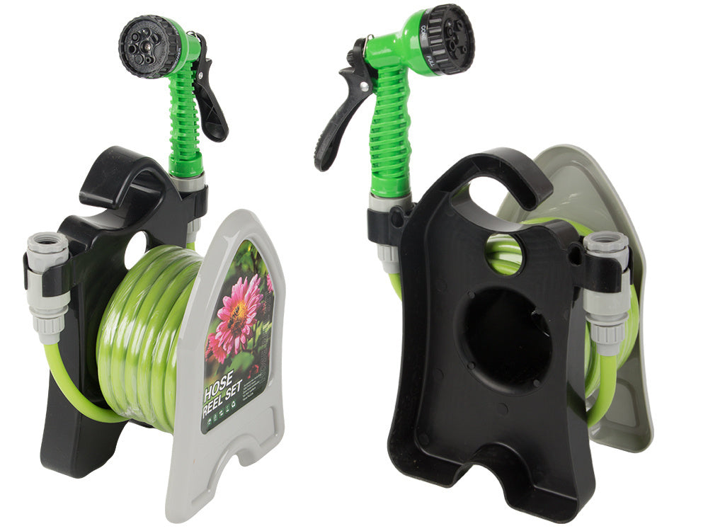 Sodo laistymo žarna ant stovo su suvyniotu purkštuvu 10 m, Žalia, Szín, Zöld