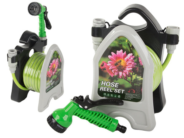 Sodo laistymo žarna ant stovo su suvyniotu purkštuvu 10 m, Žalia, Szín, Zöld