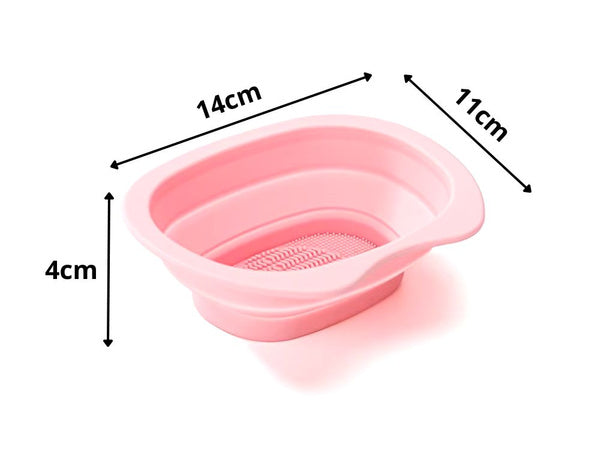 Dubenėlis makiažo šepetėliams valyti kempinėlės silikoninis kilimėlis