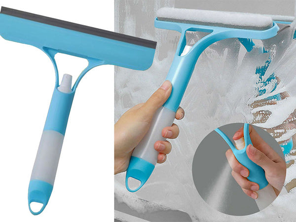 Langų valytuvas su plovimo šepečiu kabinos purkštuvu