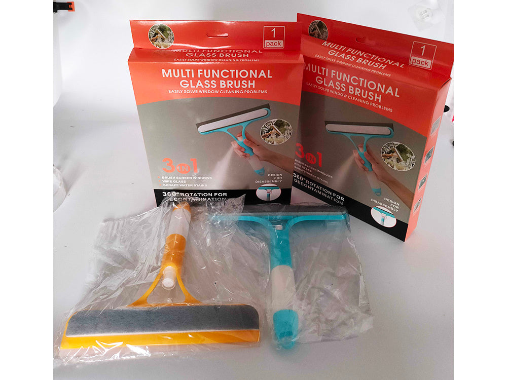 Langų valytuvas su plovimo šepečiu kabinos purkštuvu