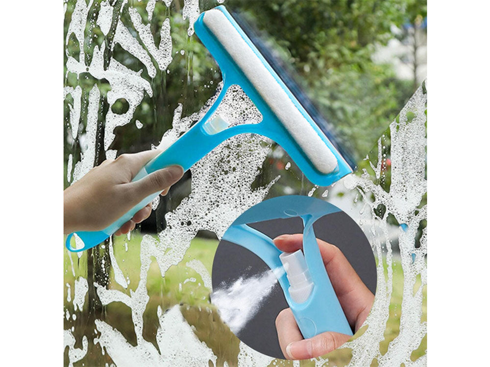 Langų valytuvas su plovimo šepečiu kabinos purkštuvu