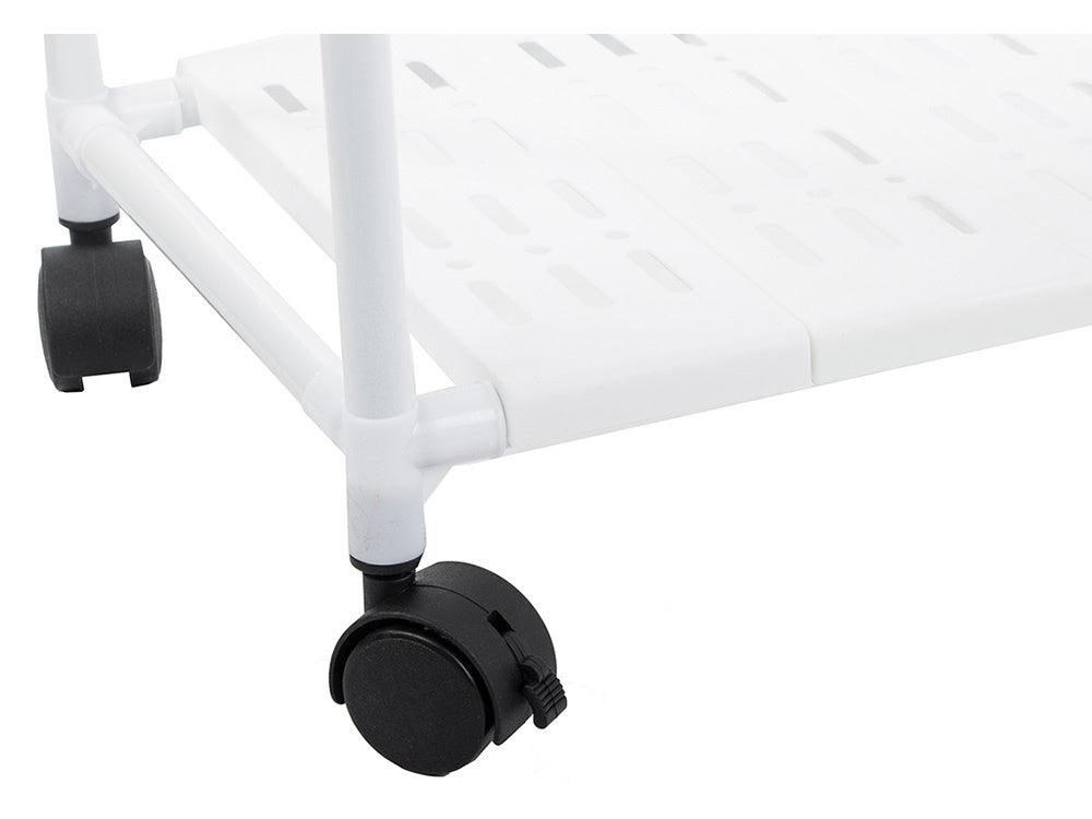 Vonios lentyna virtuvės spintelė mobilus lentynas ant ratų 4 lygių kabliukai