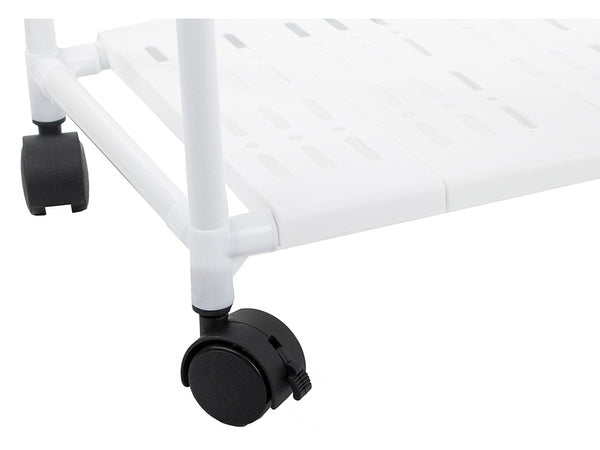 Vonios lentyna virtuvės spintelė mobilus lentynas ant ratų 4 lygių kabliukai