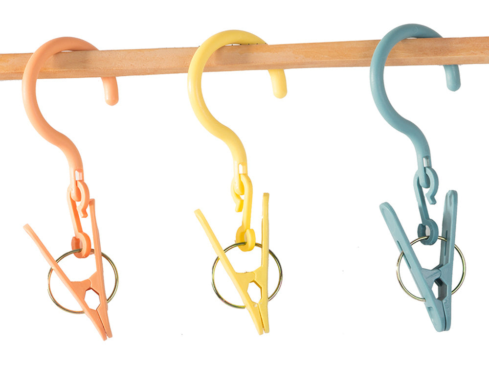 Spaustukas su kabliuku 3 dalių skalbinių džiovinimo spaustukas