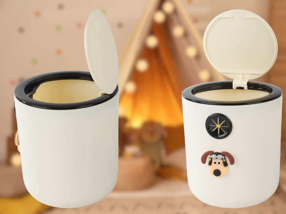 Mini šiukšliadėžė šuniui vaikų kambaryje 2l spustelėkite mažas patogus