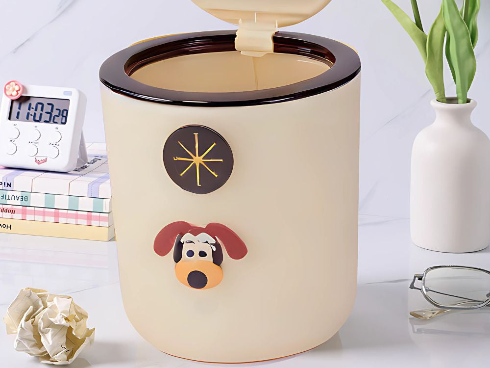 Mini šiukšliadėžė šuniui vaikų kambaryje 2l spustelėkite mažas patogus