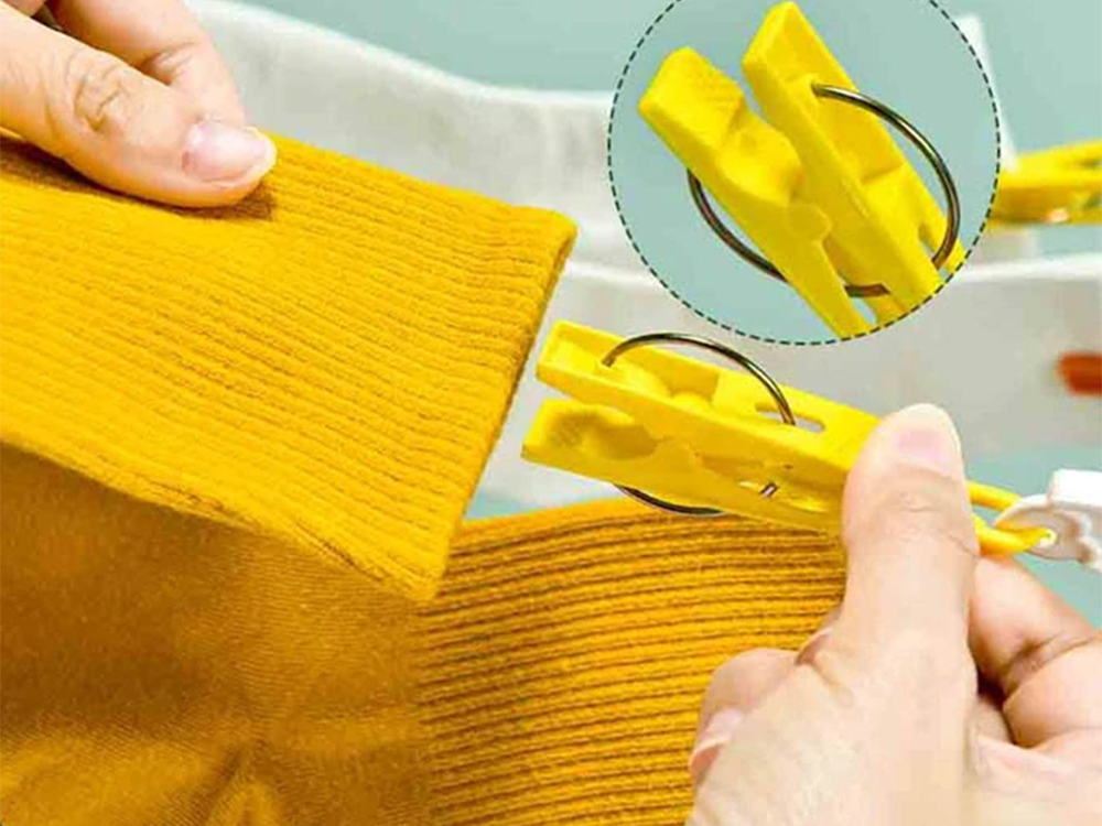 Kojinių džiovintuvė apatinių drabužių pakabinamas stovas 12x klipsų rinkinys