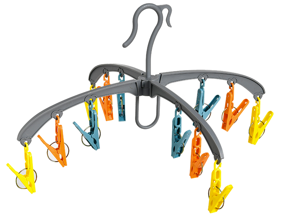 Kojinių džiovintuvė apatinių drabužių pakabinamas stovas 12x klipsų rinkinys