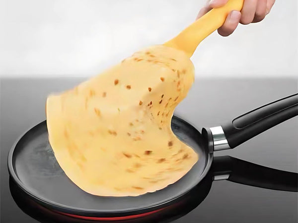 Mentele blynų omletui su smeigtuku