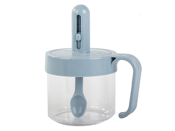 Virtuvės prieskonių indas su maisto šaukštu puodelis su ausies užraktu