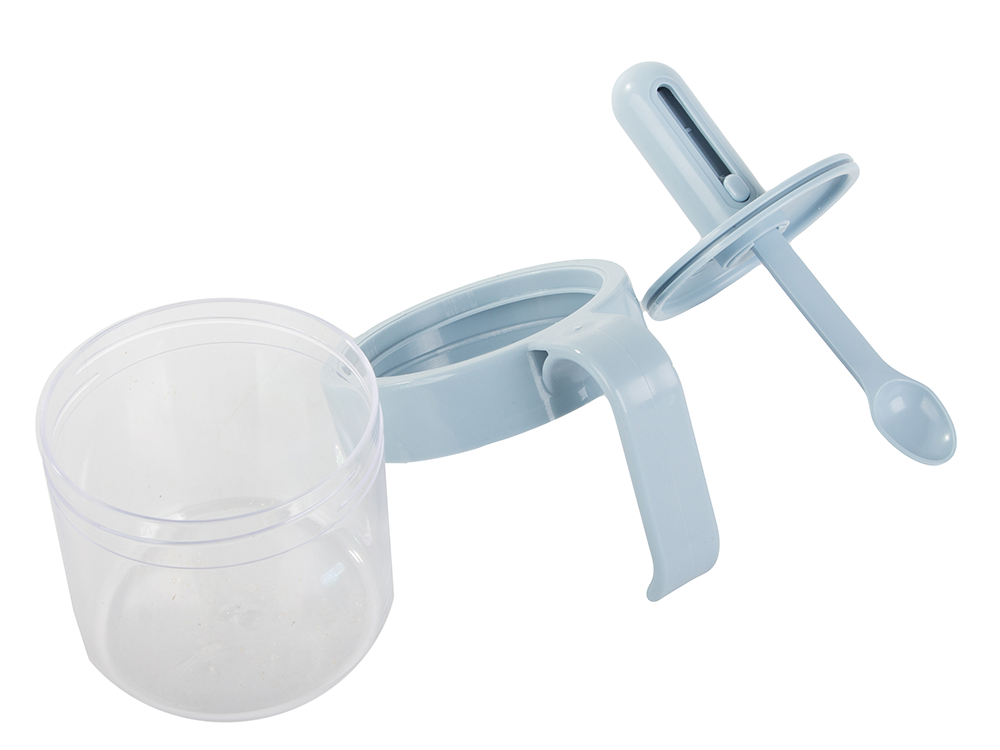 Virtuvės prieskonių indas su maisto šaukštu puodelis su ausies užraktu