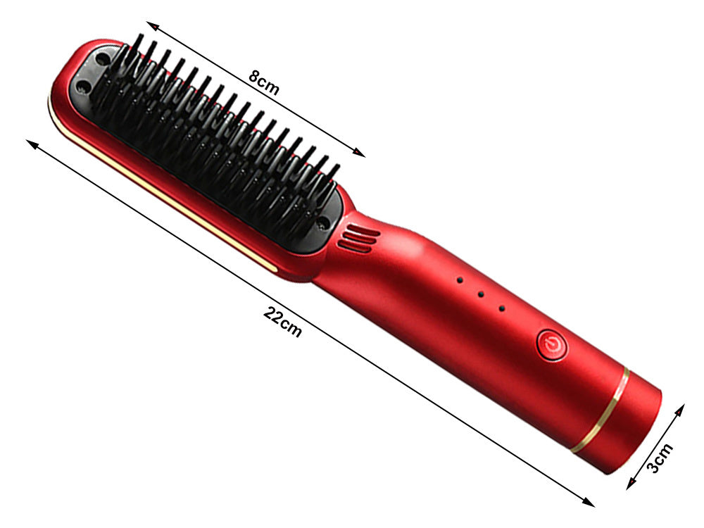 Plaukų tiesinimo šepetys 2in1 elektrinis belaidis