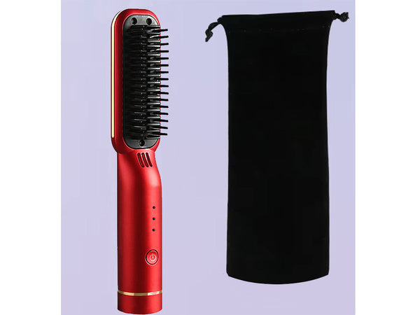 Plaukų tiesinimo šepetys 2in1 elektrinis belaidis