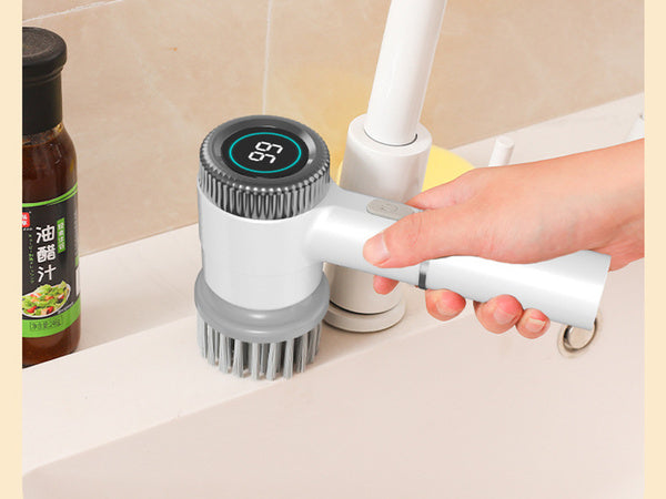 Akumuliatorinis elektrinis rotacinis šepetys virtuvės valymui 5in1