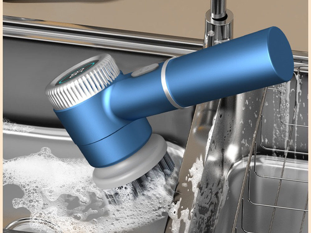 Akumuliatorinis elektrinis rotacinis šepetys virtuvės valymui 5in1