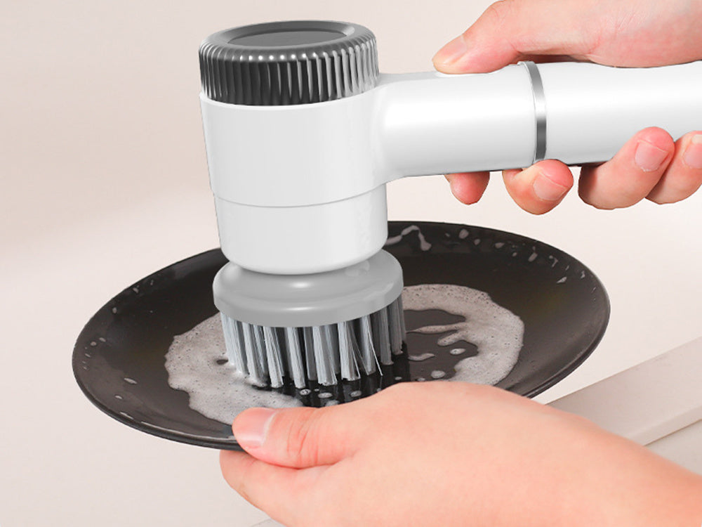 Akumuliatorinis elektrinis rotacinis šepetys virtuvės valymui 5in1