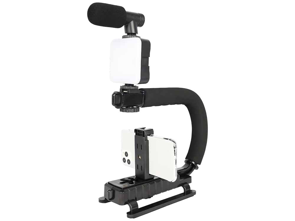 Vaizdo įrašymo rinkinys vaizdo įrašymo trikojis mikrofonas telefono laikiklis