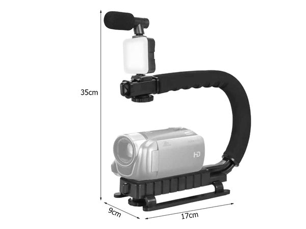 Vaizdo įrašymo rinkinys vaizdo įrašymo trikojis mikrofonas telefono laikiklis