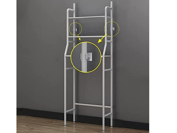 Nuolatinė lentyna virš skalbimo mašinos skalbinių stovas vonios kambario spintelė 3 lentynos