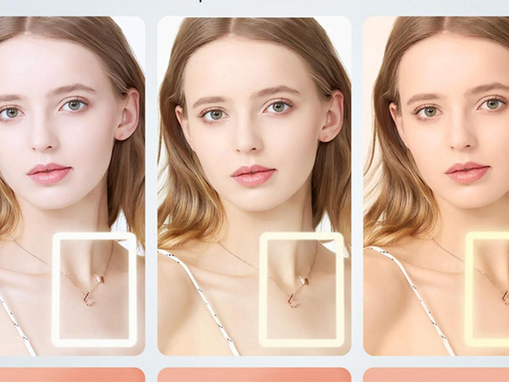 LED makiažo veidrodis (sulankstomas, kompaktiškas)