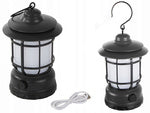 Kempingo kempingo lempa įkraunamas led usb turistinis kablys žibintuvėlis, Juoda, Szín, Fekete