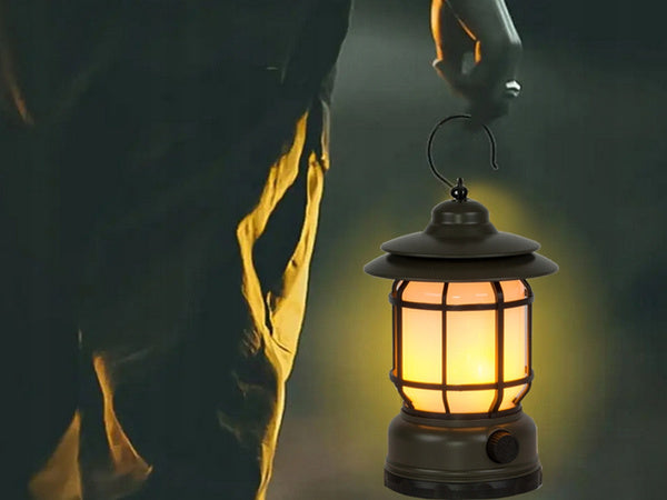 Kempingo kempingo lempa įkraunamas led usb turistinis kablys žibintuvėlis, Žalia, Szín, Zöld