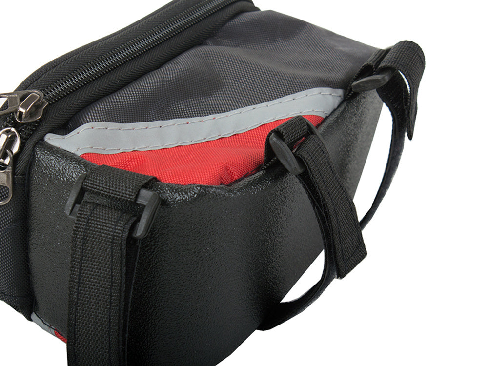 Vandeniui atsparus dviračių krepšys pannier telefono laikiklis dėklas dėklas, Juoda ir raudona, Szín, Fekete és piros