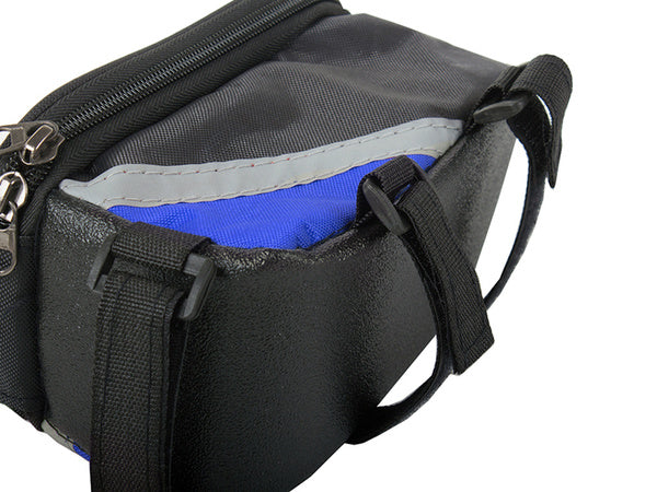 Vandeniui atsparus dviračių krepšys pannier telefono laikiklis dėklas dėklas, Juoda ir mėlyna, Szín, Fekete és kék