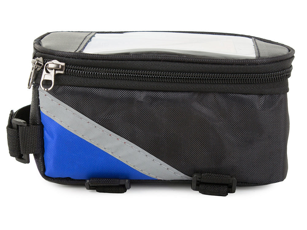 Vandeniui atsparus dviračių krepšys pannier telefono laikiklis dėklas dėklas, Juoda ir mėlyna, Szín, Fekete és kék