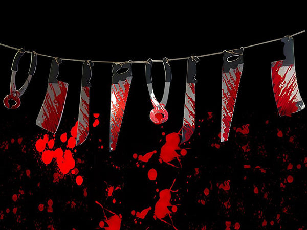 Halloween girland 2m taskiniai įrankiai taskiniai halloween dekoracija