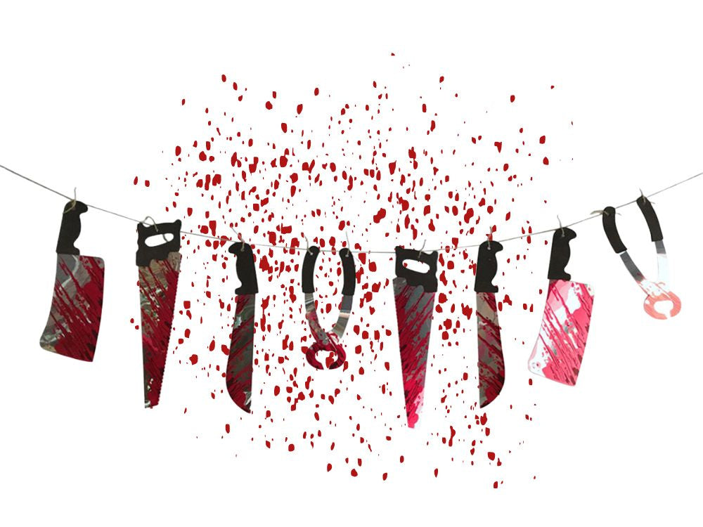 Halloween girland 2m taskiniai įrankiai taskiniai halloween dekoracija