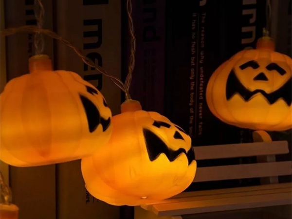 Žibintai 10 vadovaujama pakabinti moliūgai helovinas 200cm šviečianti dekoracija moliūgų dekoracija