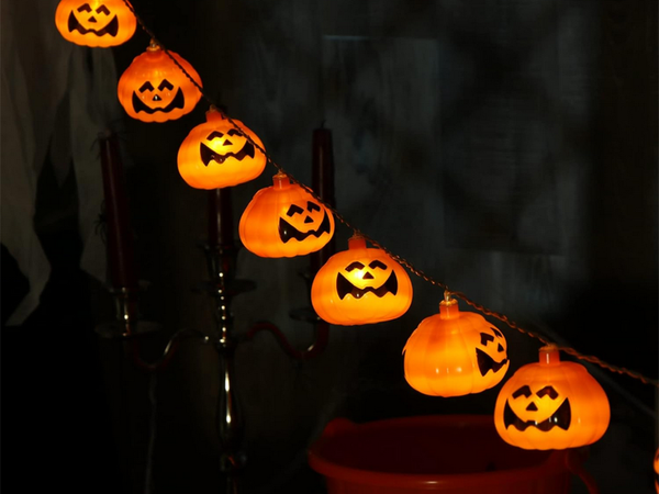 Žibintai 10 vadovaujama pakabinti moliūgai helovinas 200cm šviečianti dekoracija moliūgų dekoracija