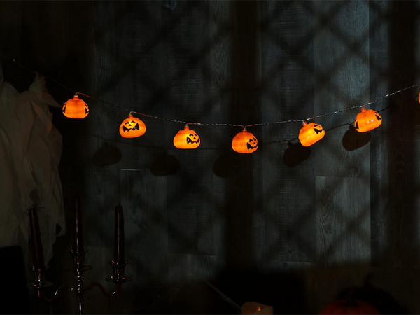 Žibintai 10 vadovaujama pakabinti moliūgai helovinas 200cm šviečianti dekoracija moliūgų dekoracija