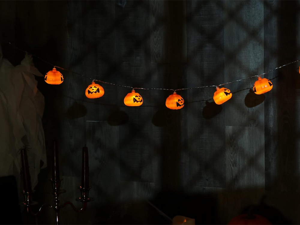 Žibintai 10 vadovaujama pakabinti moliūgai helovinas 200cm šviečianti dekoracija moliūgų dekoracija