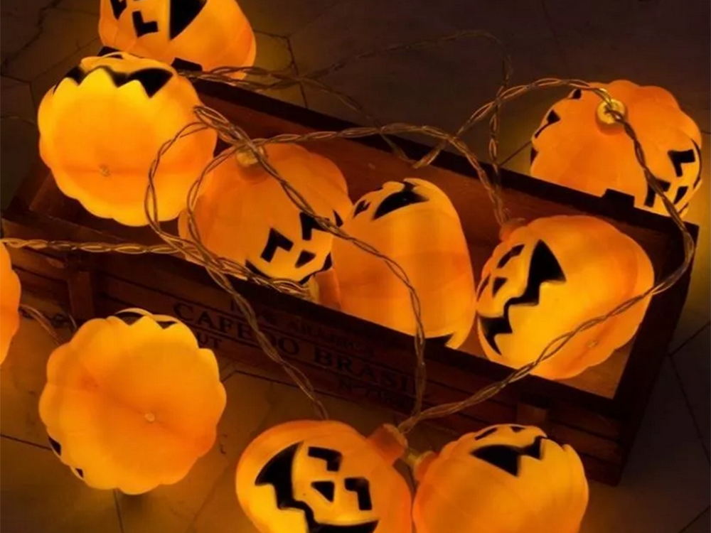 Žibintai 10 vadovaujama pakabinti moliūgai helovinas 200cm šviečianti dekoracija moliūgų dekoracija