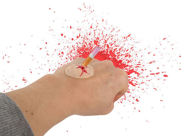 Netikrų žaizdų makiažo rinkinys helovino makiažo rinkinys su krauju, įstrigusiu pieštuku