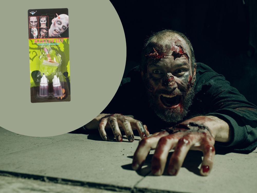 Netikrų žaizdų makiažo rinkinys helovino makiažo rinkinys su krauju, įstrigusiu pieštuku