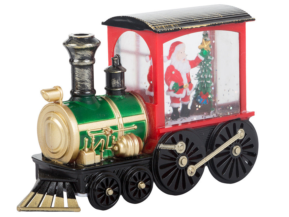 Kalėdinis žibintas žibintas dekoracijos vadovaujama dekoracija vitražas lokomotyvas