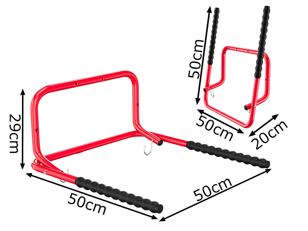 Kablys kablys dvigubas įrankių laikiklis dirbtuvės dviratis į garažą
