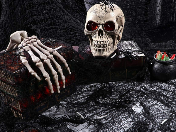 Dirbtinis didelis juodas voratinklis helovino dekoracijos 2 vnt.