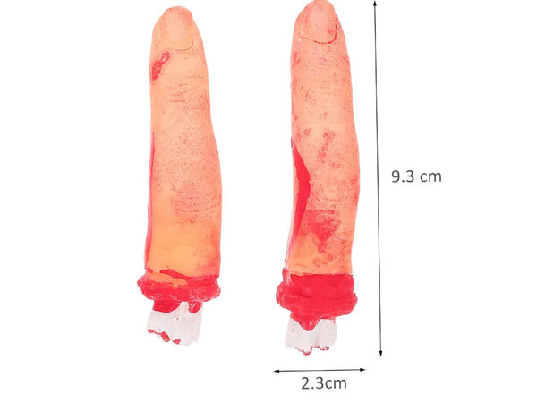 Netikri nupjauti pirštai helovino dekoracijos 5 guminiai susiūti pirštai
